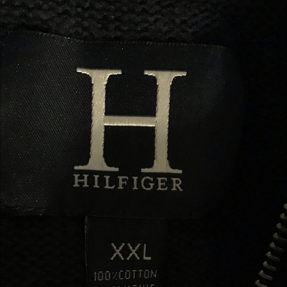Hilfiger men’s quarter zip blue sweater - Picture 3 of 5